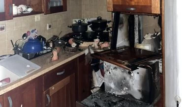 שריפה בדירה ברחוב הגפן (צילום: דוברות כבאות והצלה חוף)
