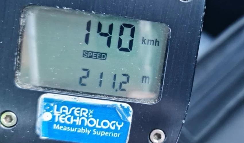 מהירות הנסיעה כפי שנקלטה בממל"ז (צילום: דוברות המשטרה)