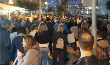צעדת תמיכה באוקראינה בחיפה (צילום: רנטה אדמסקי)
