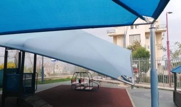 הצילייה שקרסה בגן הילדים פלג בכבאביר