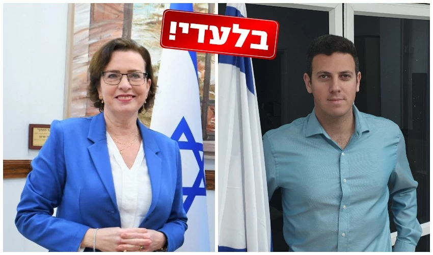 דוד עציוני, עינת קליש-רותם (צילום: בועז כהן; ראובן כהן, דוברות עיריית חיפה)