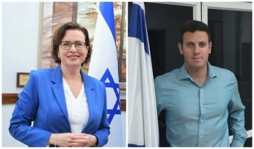 דוד עציוני ועינת קליש רותם (צילומים: בועז כהן; ראובן כהן, דוברות עיריית חיפה)