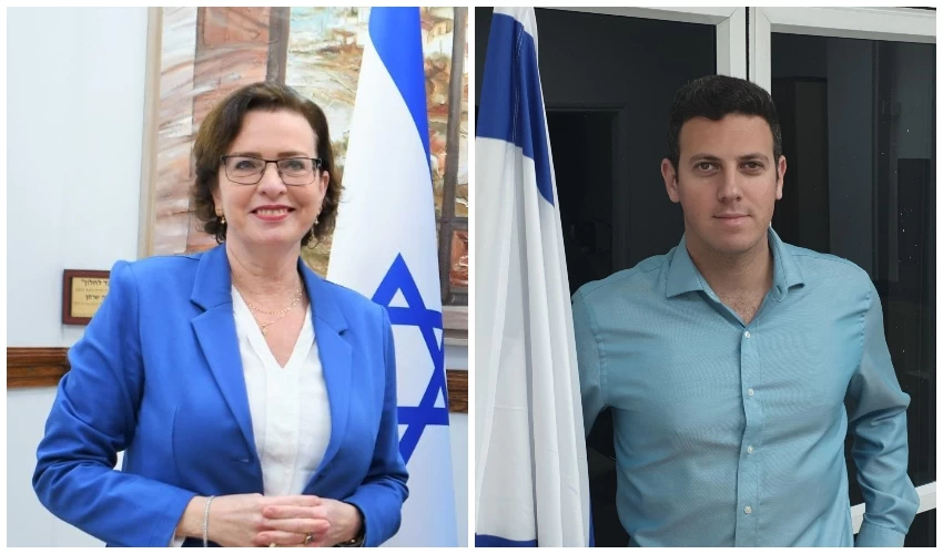 דוד עציוני ועינת קליש רותם (צילומים: בועז כהן; ראובן כהן, דוברות עיריית חיפה)
