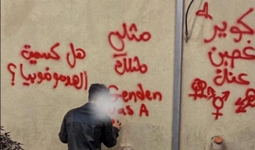 משחית בפעולה (מתוך מצלמת האבטחה)