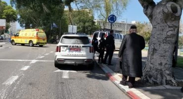 זירת האירוע בגן הזיכרון (צילום: תיעוד מבצעי מד"א)