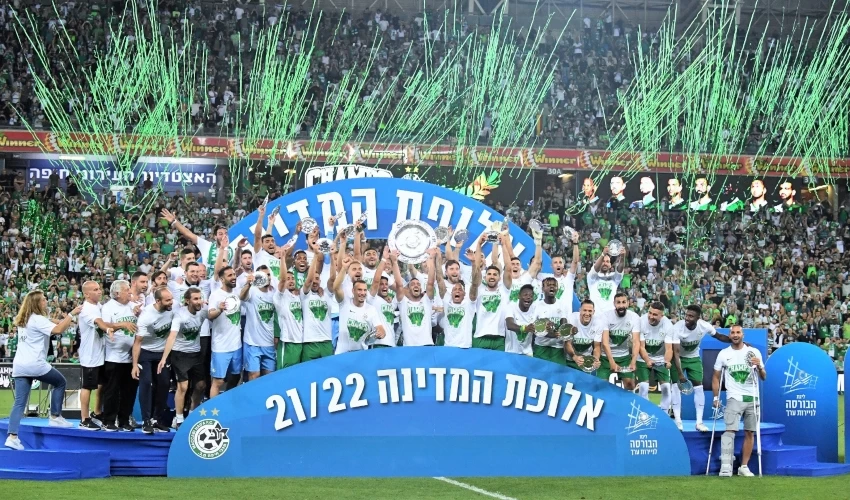 מכבי חיפה אלופת המדינה בפעם ה-14 (צילום: ראובן כהן)