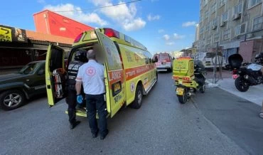 זירת האירוע ברחוב שער פלמר (צילום: תיעוד מבצעי מד"א)