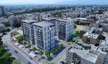 פרויקט התחדשות עירונית ברחוב אריה לוין בקרית שמואל (הדמיה: גיורא גור ושות' אדריכלים בע"מ)