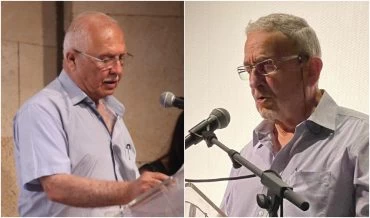 יו"ר ועד העדה, עו"ד יוסף גילאור, ויו"ר מפעל המלגות מכלוף עקיבא (צילומים: ועד העדה הספרדית)