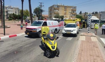 בן 15 נפצע קשה בראשו כשהחליק מקורקינט חשמלי בקרית אתא (צילום: תיעוד מבצעי מד"א)