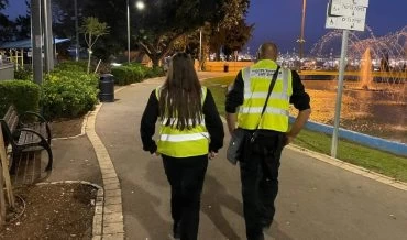 מאבטחים של מוסדות החינוך יסיירו במוקדי התקהלות בעיר (צילום: דוברות עיריית חיפה)