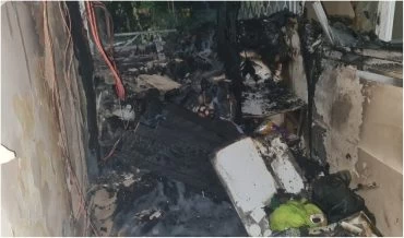 השריפה בדרך יד לבנים (צילום: דוברות שירותי הכבאות וההצלה)