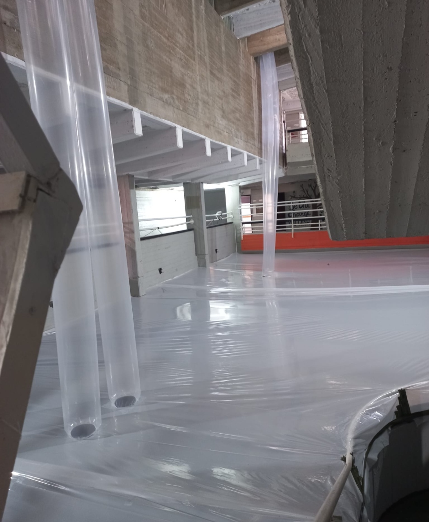 תיכון ליאו באק לאחר הסרת האזבסט (צילום: ג'וואד חורני, המשרד להגנת הסביבה)