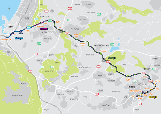 תוואי הרכבת הקלה (קרדיט: חוצה ישראל)