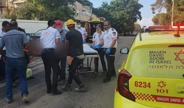 זירת התאונה (צילום: יהודה קרויזר, תיעוד מבצעי מד"א)