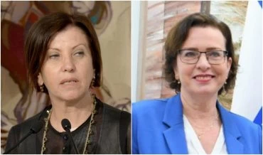 עינת קליש רותם, זהבה גלאון (צילום: ראובן כהן, דוברות עיריית חיפה; עמוס בן גרשום, לשכת העיתונות הממשלתית)