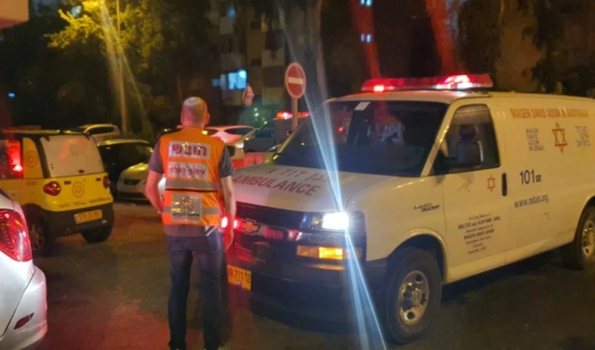 פצוע בינוני באירוע דקירה בקרית חיים (צילום: דוברות איחוד הצלה)
