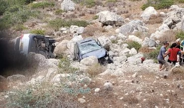 התאונה בדרך פרויד (צילום: דוברות איחוד הצלה)