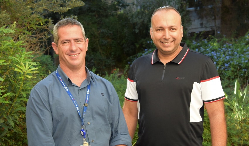 מהנדס בית החולים דורי בז'רנו ומנהל הפרויקטים רמי הרוש (צילום: אלי דדון וירון חזן)
