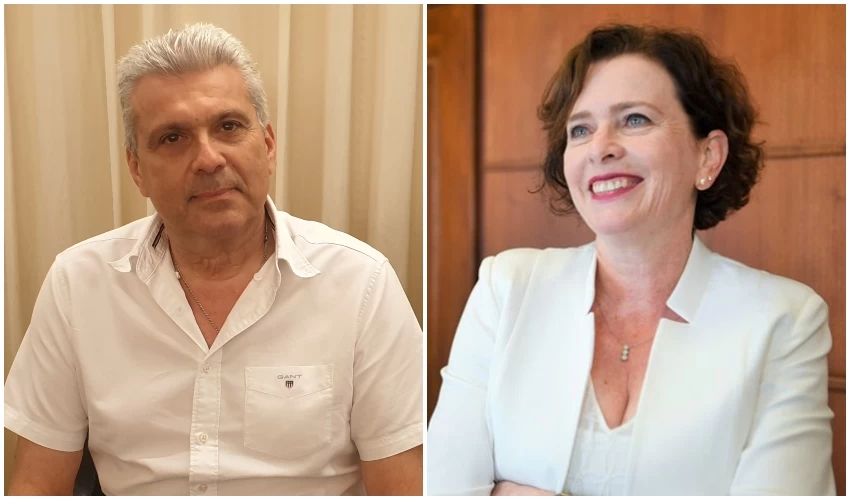 עינת קליש רותם ושמוליק מרמלשטיין (צילומים: בועז כהן; ראובן כהן, דוברות עיריית חיפה)