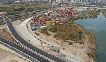 פרויקט חיבורי נמל המפרץ (צילום: TSR צילום אווירי)