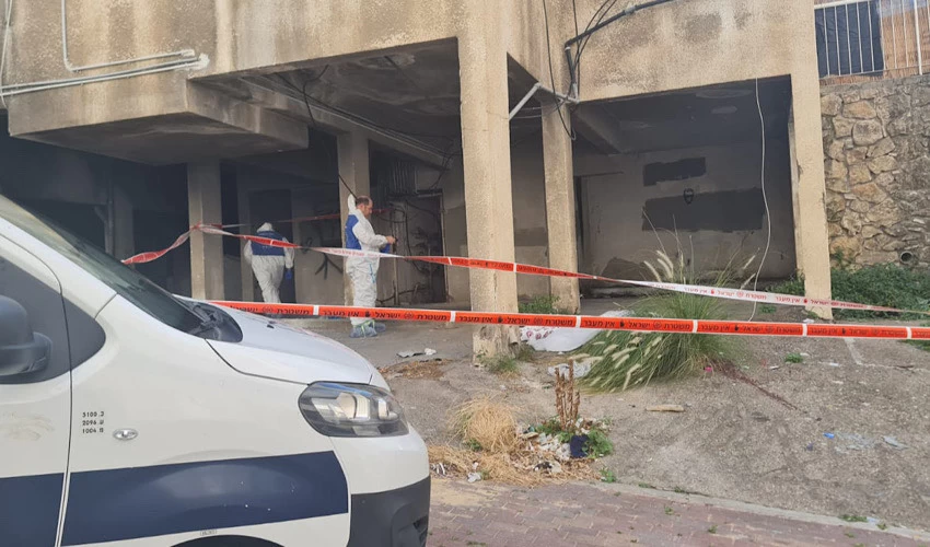זירת האירוע (צילום: דוברות המשטרה)