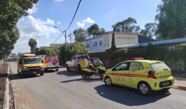 זירת האירוע בכפר ביאליק (צילום: דוברות המשטרה)