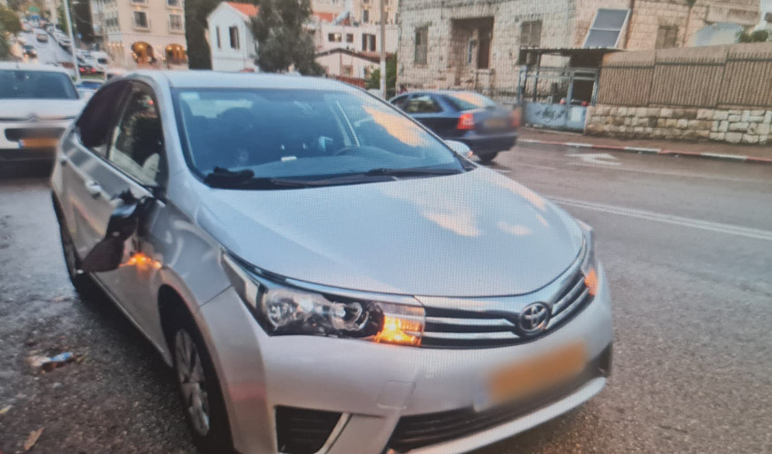 הרכב שניזוק (צילום: דוברות משטרת ישראל)