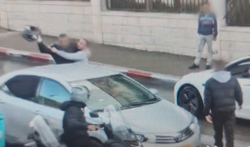 אירוע התקיפה בכביש (צילום: דוברות משטרת ישראל)