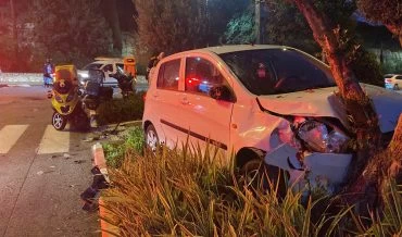 זירת התאונה ברחוב אורן (צילום: תיעוד מבצעי מד"א)