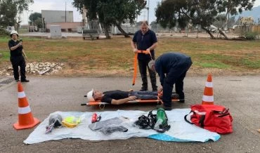 תרגיל לשעת חירום באיגוד ערים (צילום: דוברות איגוד ערים חיפה לביוב)