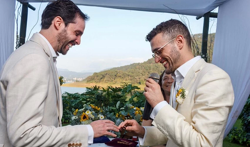 חתונתם של תבור להט ודניאל זחריאס (צילום: hermes fotografia)