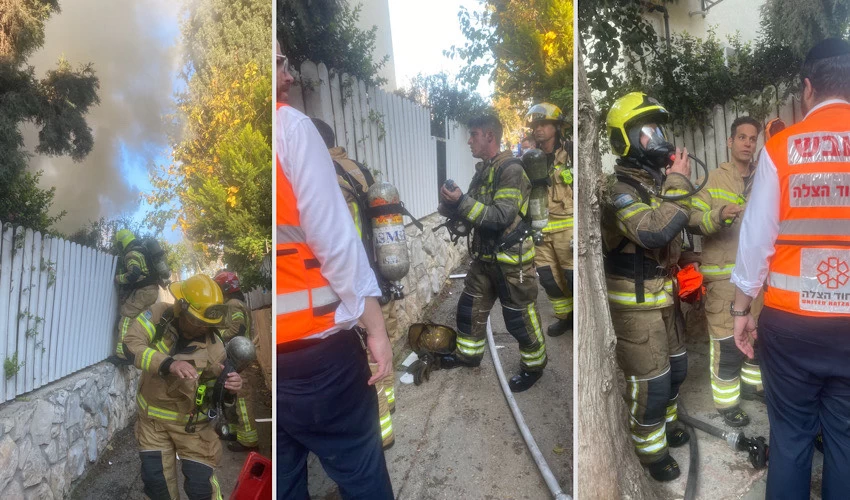 השריפה ברחוב חנקין (צילום: דוברות שירותי הכבאות וההצלה)